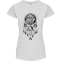 Bring the Nightmare Tribal Owl Skull Gothic Womens Petite Cut T-Shirt White