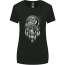Bring the Nightmare Tribal Owl Skull Gothic Womens Wider Cut T-Shirt Black