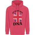 Britain Its in My DNA Funny Union Jack Flag Childrens Kids Hoodie Heliconia