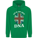 Britain Its in My DNA Funny Union Jack Flag Childrens Kids Hoodie Irish Green