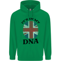 Britain Its in My DNA Funny Union Jack Flag Childrens Kids Hoodie Irish Green