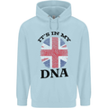 Britain Its in My DNA Funny Union Jack Flag Childrens Kids Hoodie Light Blue