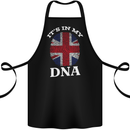 Britain Its in My DNA Funny Union Jack Flag Cotton Apron 100% Organic Black
