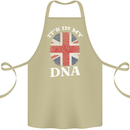 Britain Its in My DNA Funny Union Jack Flag Cotton Apron 100% Organic Khaki