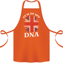 Britain Its in My DNA Funny Union Jack Flag Cotton Apron 100% Organic Orange