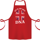 Britain Its in My DNA Funny Union Jack Flag Cotton Apron 100% Organic Red
