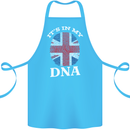 Britain Its in My DNA Funny Union Jack Flag Cotton Apron 100% Organic Turquoise