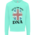Britain Its in My DNA Funny Union Jack Flag Kids Sweatshirt Jumper Peppermint