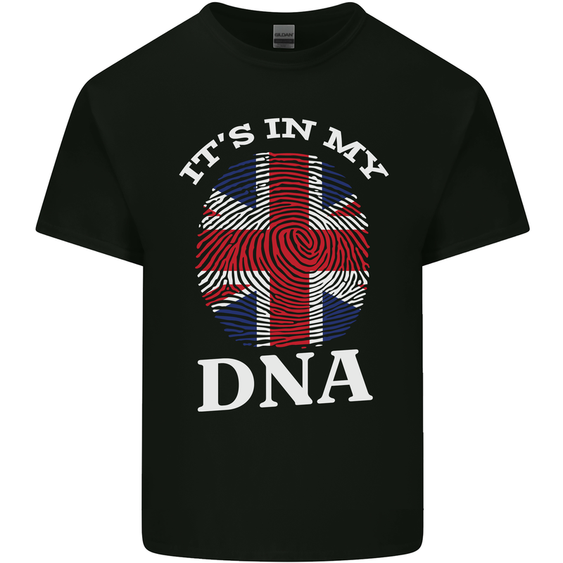 Britain Its in My DNA Funny Union Jack Flag Kids T-Shirt Childrens Black