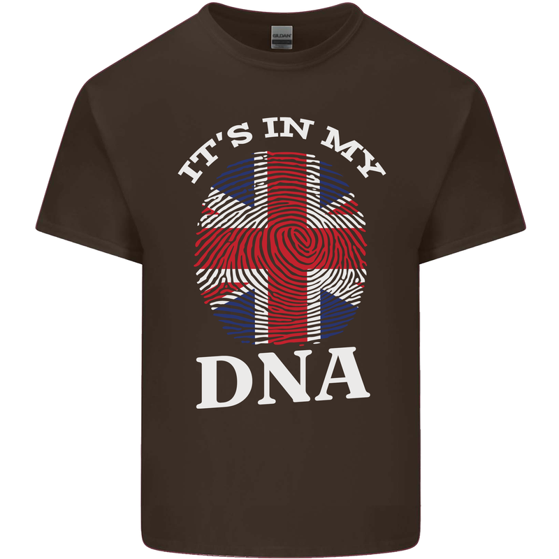 Britain Its in My DNA Funny Union Jack Flag Kids T-Shirt Childrens Chocolate