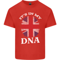 Britain Its in My DNA Funny Union Jack Flag Kids T-Shirt Childrens Red