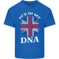 Britain Its in My DNA Funny Union Jack Flag Kids T-Shirt Childrens Royal Blue