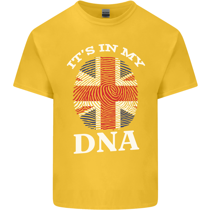 Britain Its in My DNA Funny Union Jack Flag Kids T-Shirt Childrens Yellow