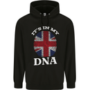 Britain Its in My DNA Funny Union Jack Flag Mens 80% Cotton Hoodie Black