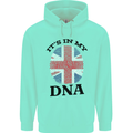 Britain Its in My DNA Funny Union Jack Flag Mens 80% Cotton Hoodie Peppermint