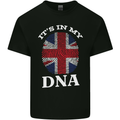 Britain Its in My DNA Funny Union Jack Flag Mens Cotton T-Shirt Tee Top Black