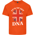 Britain Its in My DNA Funny Union Jack Flag Mens Cotton T-Shirt Tee Top Orange