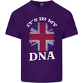 Britain Its in My DNA Funny Union Jack Flag Mens Cotton T-Shirt Tee Top Purple