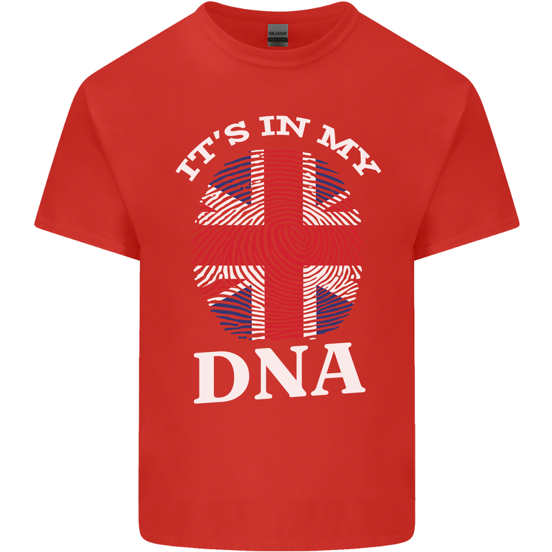 Britain Its in My DNA Funny Union Jack Flag Mens Cotton T-Shirt Tee Top Red