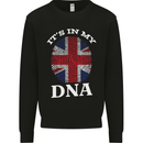 Britain Its in My DNA Funny Union Jack Flag Mens Sweatshirt Jumper Black