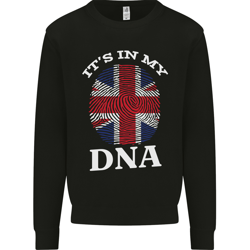 Britain Its in My DNA Funny Union Jack Flag Mens Sweatshirt Jumper Black