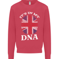 Britain Its in My DNA Funny Union Jack Flag Mens Sweatshirt Jumper Heliconia