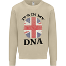 Britain Its in My DNA Funny Union Jack Flag Mens Sweatshirt Jumper Sand