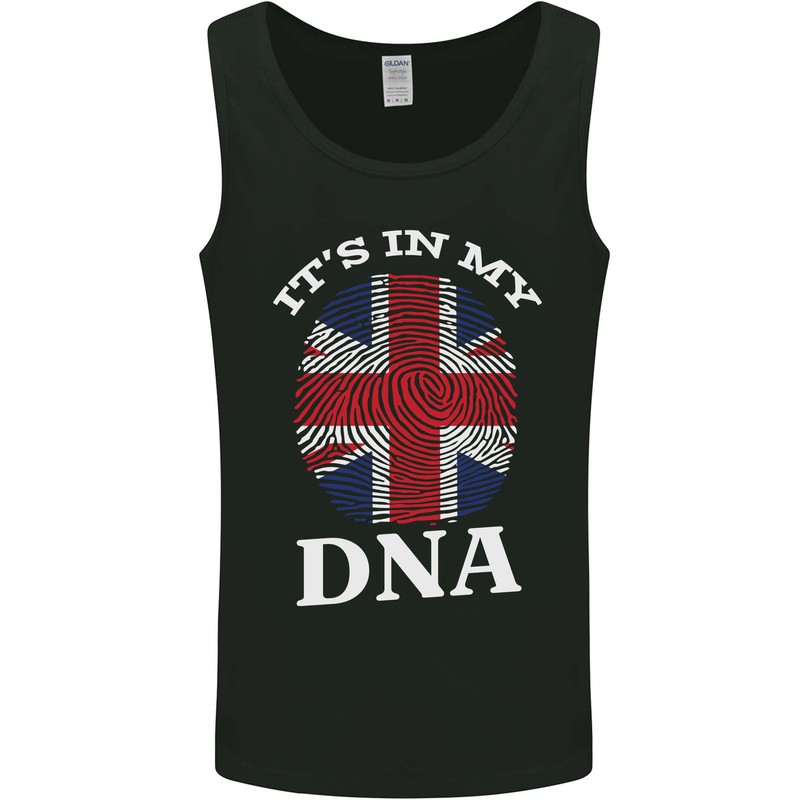 Britain Its in My DNA Funny Union Jack Flag Mens Vest Tank Top Black