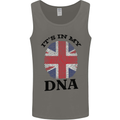 Britain Its in My DNA Funny Union Jack Flag Mens Vest Tank Top Charcoal
