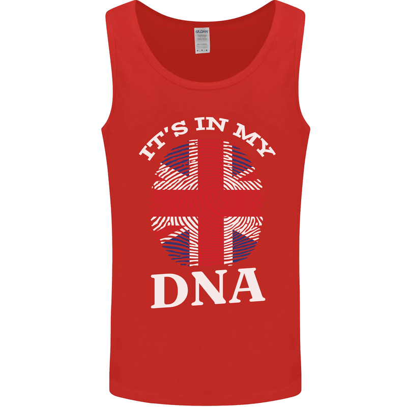 Britain Its in My DNA Funny Union Jack Flag Mens Vest Tank Top Red