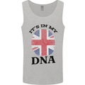 Britain Its in My DNA Funny Union Jack Flag Mens Vest Tank Top Sports Grey