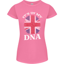 Britain Its in My DNA Funny Union Jack Flag Womens Petite Cut T-Shirt Azalea