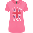 Britain Its in My DNA Funny Union Jack Flag Womens Wider Cut T-Shirt Azalea