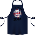 British Beer It's in My DNA Union Jack Flag Cotton Apron 100% Organic Navy Blue