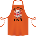 British Beer It's in My DNA Union Jack Flag Cotton Apron 100% Organic Orange