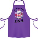 British Beer It's in My DNA Union Jack Flag Cotton Apron 100% Organic Purple