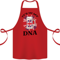 British Beer It's in My DNA Union Jack Flag Cotton Apron 100% Organic Red