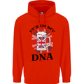 British Beer It's in My DNA Union Jack Flag Mens 80% Cotton Hoodie Bright Red