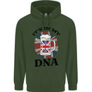 British Beer It's in My DNA Union Jack Flag Mens 80% Cotton Hoodie Forest Green
