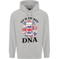 British Beer It's in My DNA Union Jack Flag Mens 80% Cotton Hoodie Sports Grey
