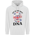 British Beer It's in My DNA Union Jack Flag Mens 80% Cotton Hoodie White
