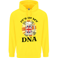 British Beer It's in My DNA Union Jack Flag Mens 80% Cotton Hoodie Yellow