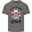 British Beer It's in My DNA Union Jack Flag Mens Cotton T-Shirt Tee Top Charcoal