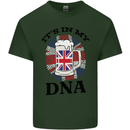 British Beer It's in My DNA Union Jack Flag Mens Cotton T-Shirt Tee Top Forest Green