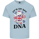 British Beer It's in My DNA Union Jack Flag Mens Cotton T-Shirt Tee Top Light Blue