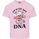 British Beer It's in My DNA Union Jack Flag Mens Cotton T-Shirt Tee Top Light Pink