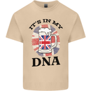 British Beer It's in My DNA Union Jack Flag Mens Cotton T-Shirt Tee Top Sand