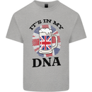 British Beer It's in My DNA Union Jack Flag Mens Cotton T-Shirt Tee Top Sports Grey