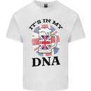 British Beer It's in My DNA Union Jack Flag Mens Cotton T-Shirt Tee Top White