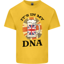 British Beer It's in My DNA Union Jack Flag Mens Cotton T-Shirt Tee Top Yellow